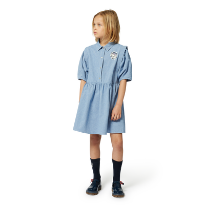 Katoenen overhemdjurk KENZO KIDS GIRL