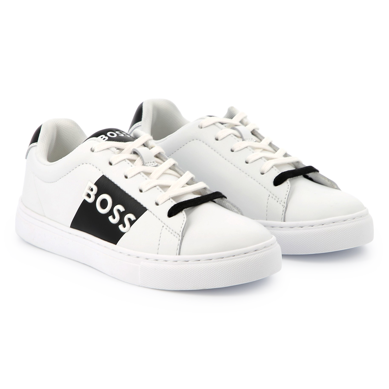 Lederen sneakers met veters