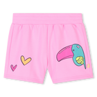 Fleece short met motief BILLIEBLUSH 
                    GIRL