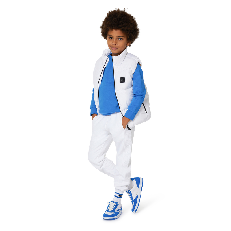 Sneakers met veters en logo