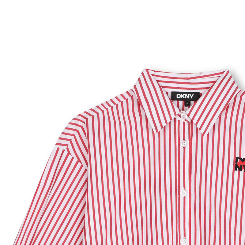 Gestreept overhemd met print DKNY 
                        GIRL