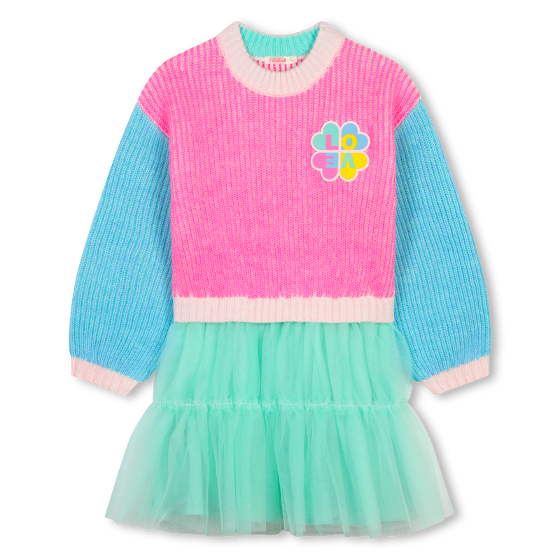 Jurk van twee materialen BILLIEBLUSH 
                        GIRL