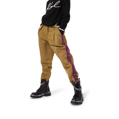 Broek met gestreepte biezen KARL LAGERFELD KIDS GIRL