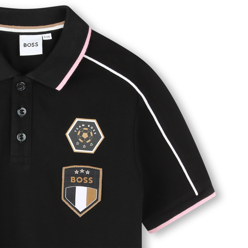 Katoenen polo met korte mouwen BOSS 
                        BOY