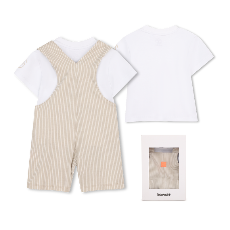 OVERALLS EN T-SHIRT SET TIMBERLAND 
                        BOY