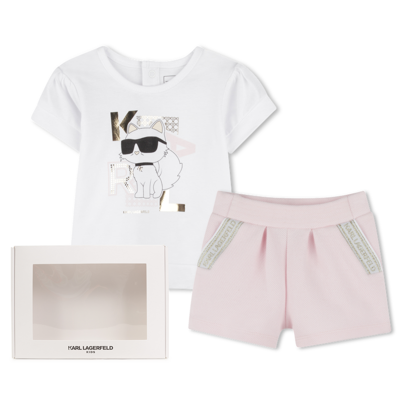 T-SHIRT+SHORT KARL LAGERFELD KIDS 
                        GIRL