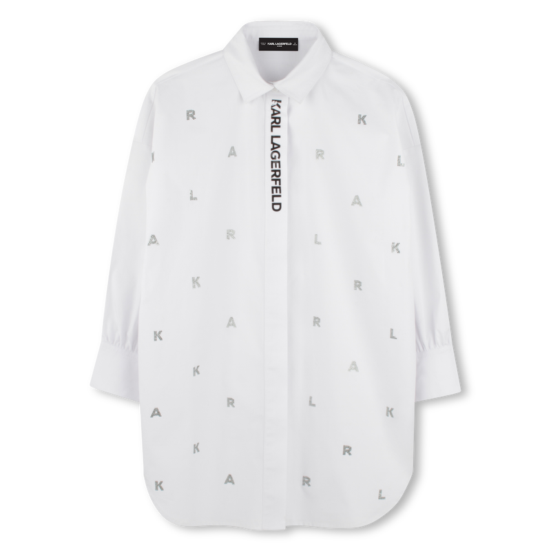 Overhemdjurk met lange mouwen KARL LAGERFELD KIDS 
                        GIRL