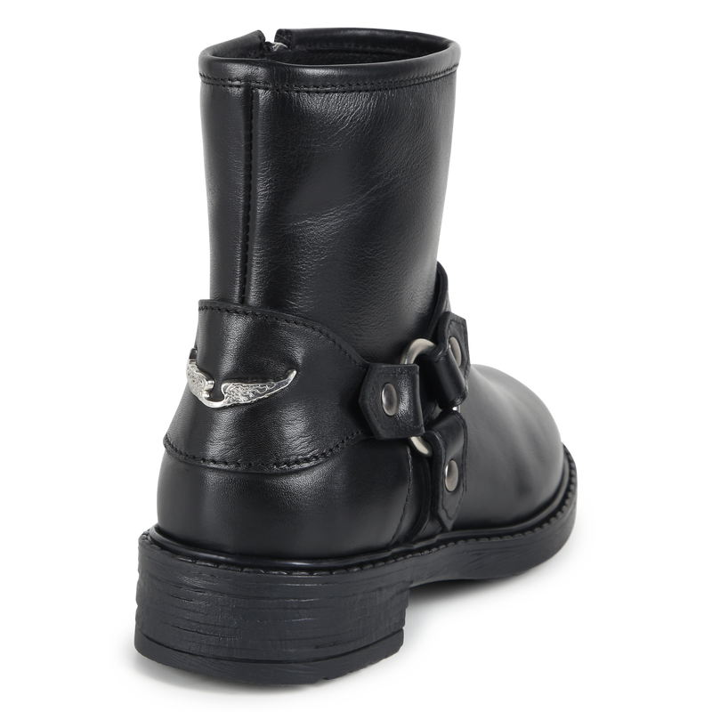 Leren enkellaarsjes met rits ZADIG & VOLTAIRE 
                        GIRL