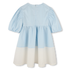 Wijde jurk in twee kleuren KENZO KIDS 
                    GIRL