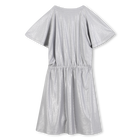 Zilveren jersey jurk met lovertjes DKNY 
                    GIRL