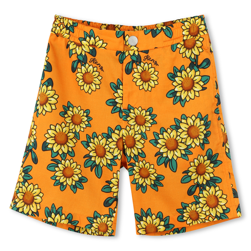 Bermuda van katoensatijn KENZO KIDS 
                        JONGEN