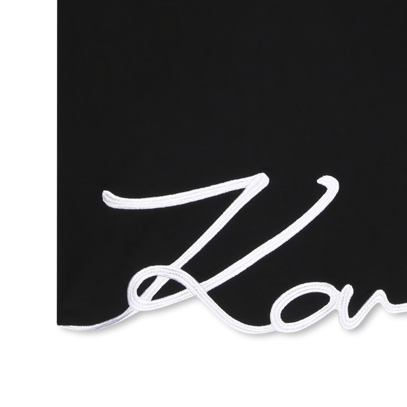 T-shirt met geborduurd logo KARL LAGERFELD KIDS 
                        GIRL