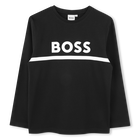 T-shirt met lange mouwen, ZWART, hi-res
