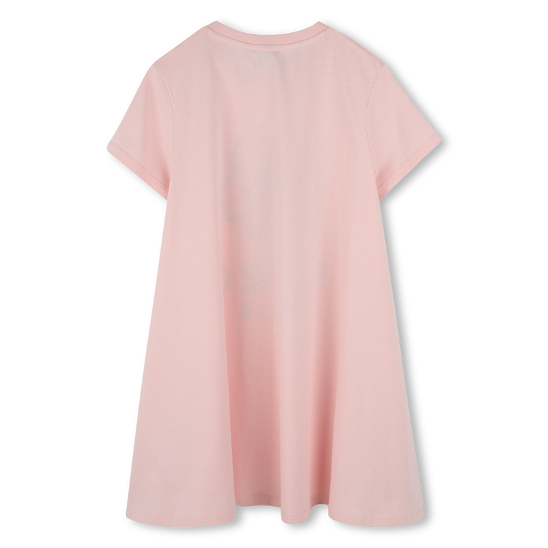 Wijd uitlopende jurk met print KENZO KIDS 
                        GIRL