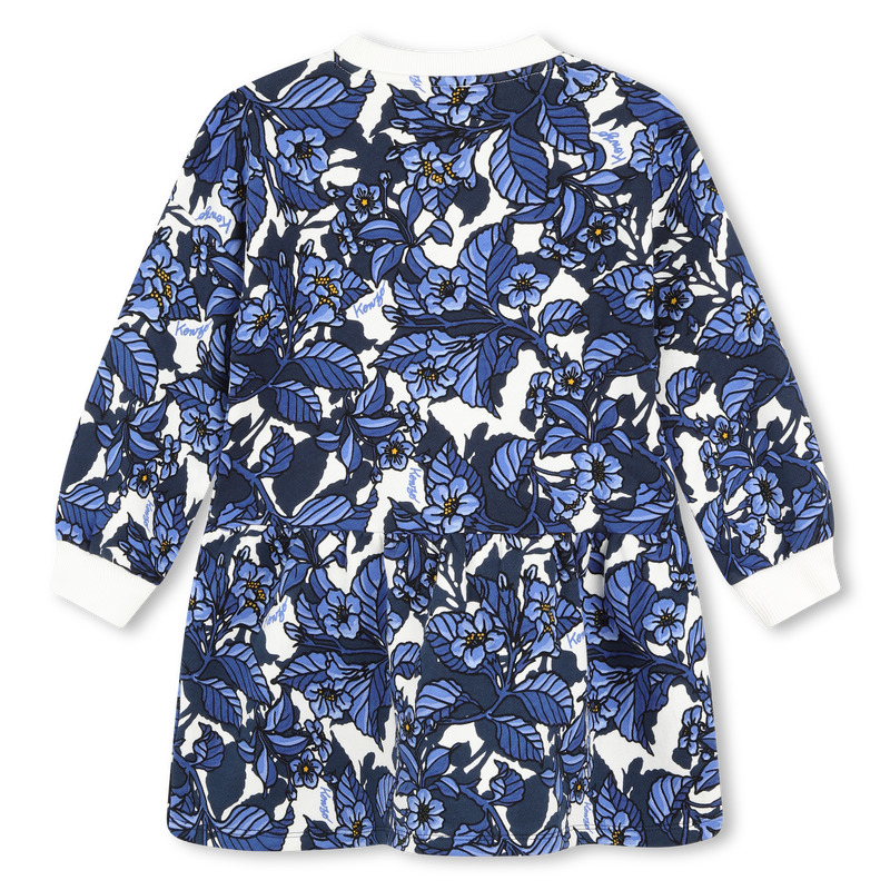 Fleece jurk met print KENZO KIDS 
                        GIRL