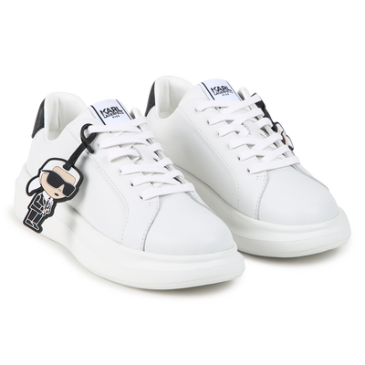 Leren sneakers met veters KARL LAGERFELD KIDS BOY