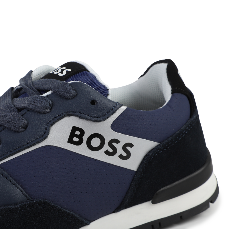Sneakers met veters en leer BOSS 
                        BOY