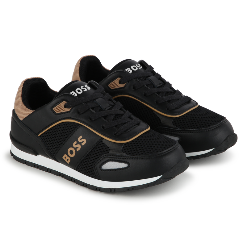 Leren sneakers met veters