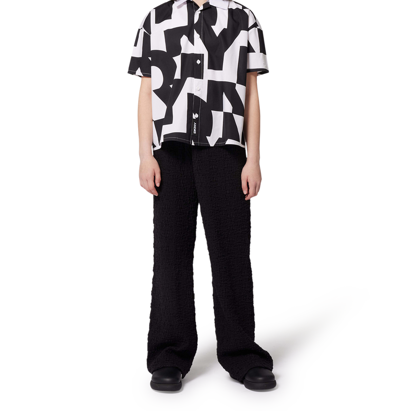 Wijde broek van wafelstof DKNY 
                        GIRL