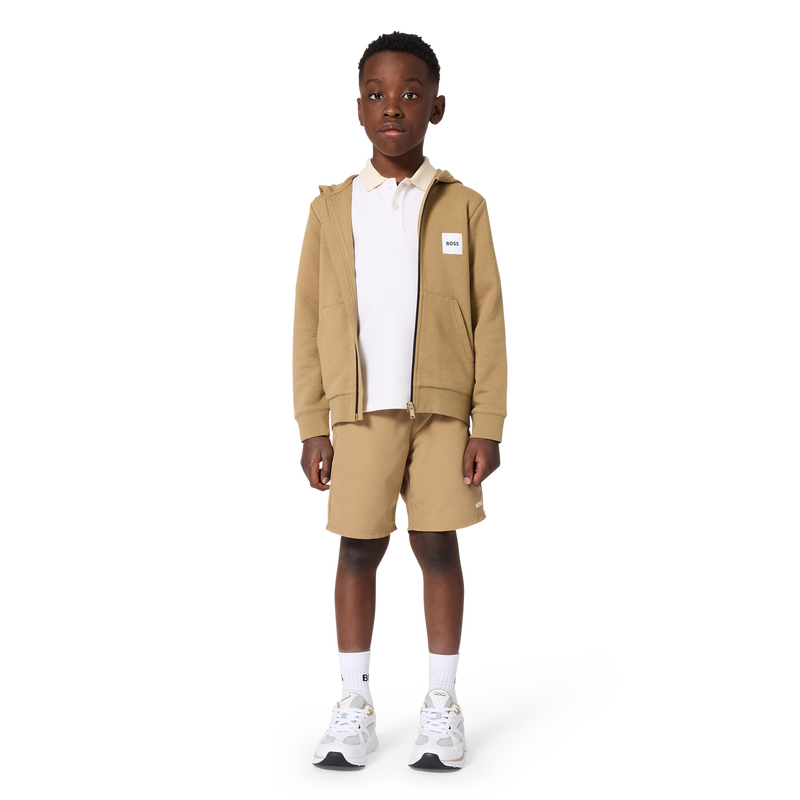 BERMUDA VAN LICHTGEWICHT STOF MET RELI&Euml;F BOSS 
                        BOY