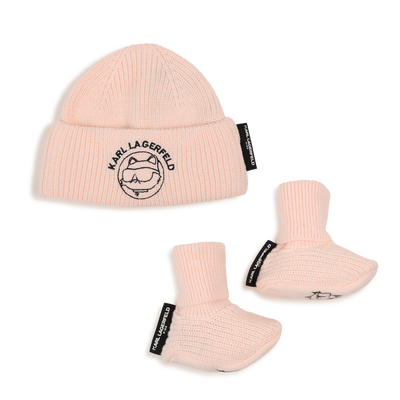 Muts en sloffen set KARL LAGERFELD KIDS MEISJE
