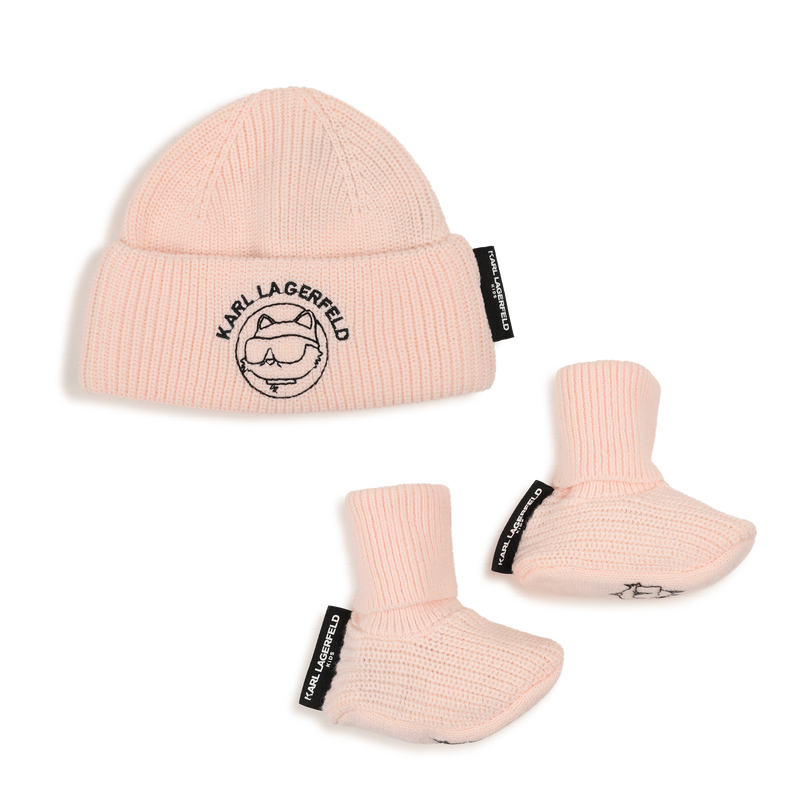 Muts en sloffen set KARL LAGERFELD KIDS 
                        MEISJE
