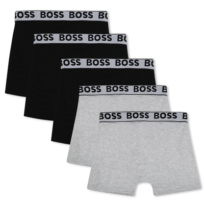Set van 5 katoenen boxershorts BOSS BOY