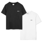 Set van 2 T-shirts, ZWART  WIT, hi-res