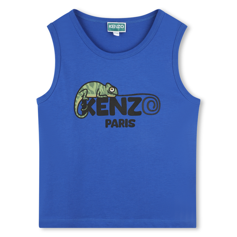 Katoenen tanktop met logo KENZO KIDS 
                        BOY