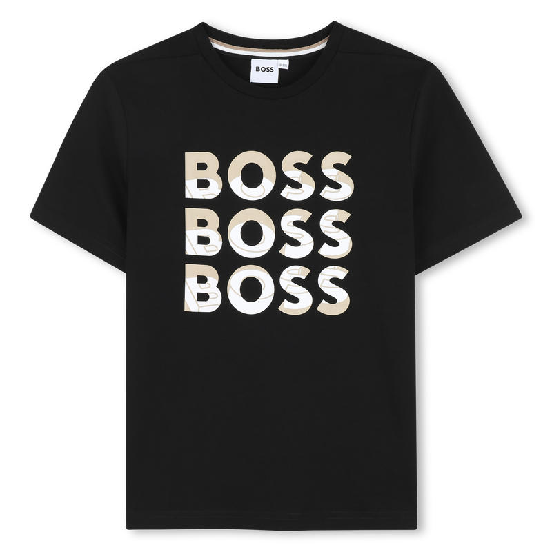Katoenen T-shirt korte mouwen BOSS 
                        BOY