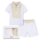 Polo + korte broek set, WIT, hi-res