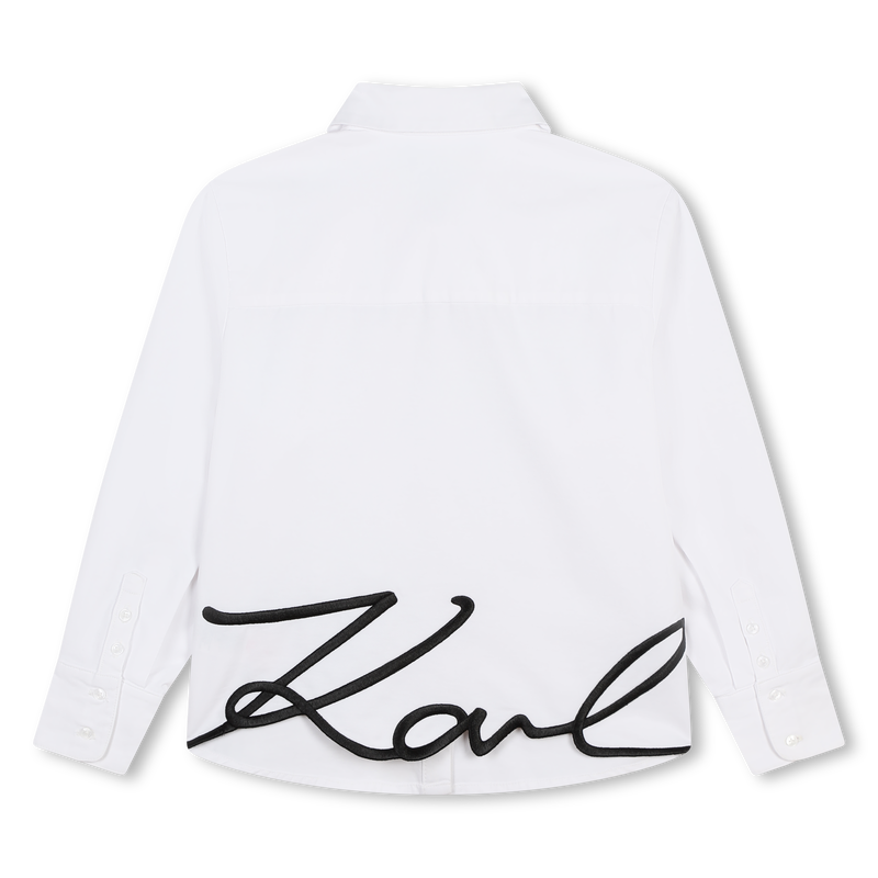 Overhemd met geborduurd logo KARL LAGERFELD KIDS 
                        GIRL