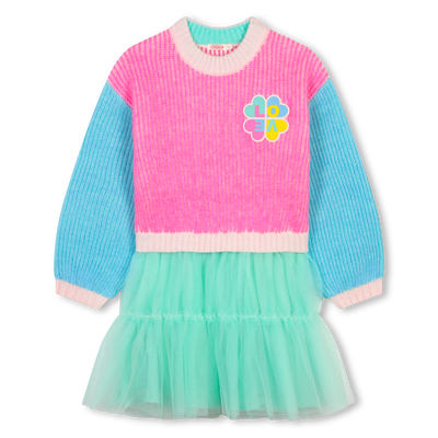 Jurk van twee materialen BILLIEBLUSH GIRL