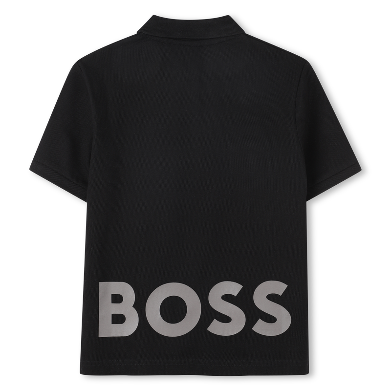 Katoenen polo met logo BOSS 
                        BOY