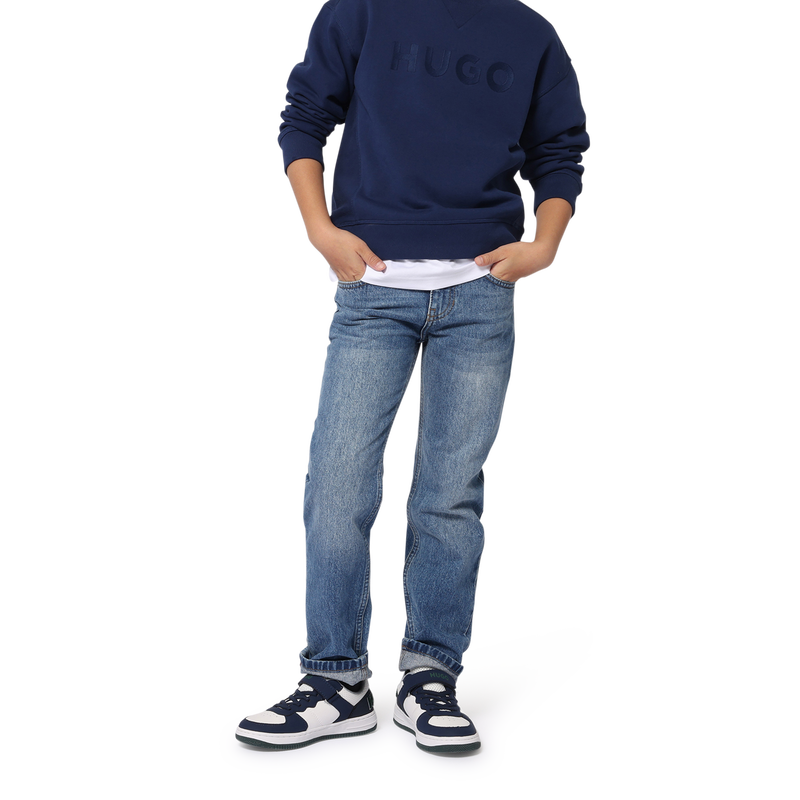 Rechte katoenen jeans HUGO 
                        BOY
