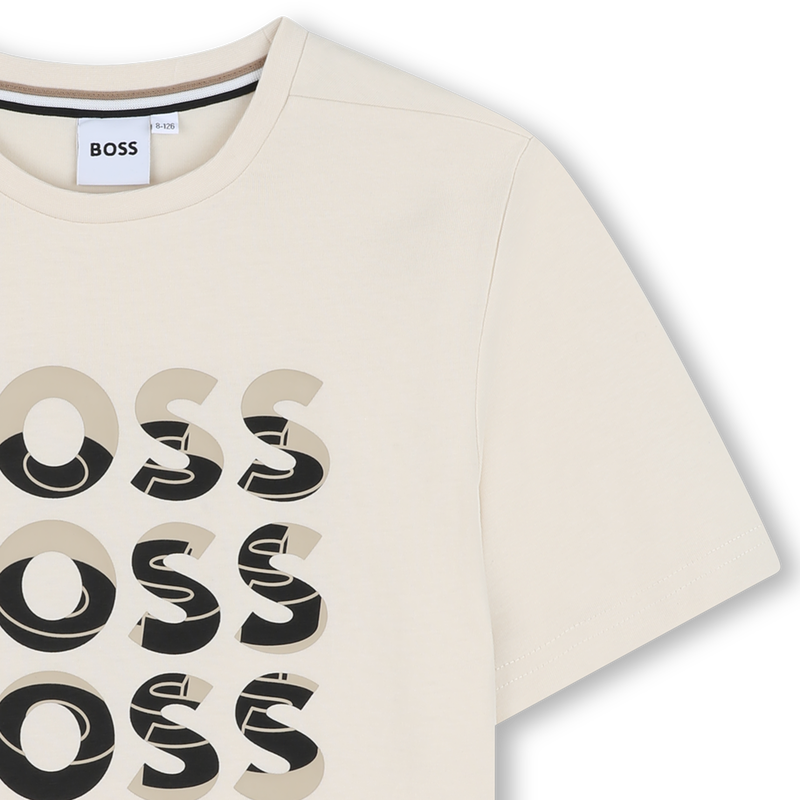 Katoenen T-shirt korte mouwen BOSS 
                        BOY