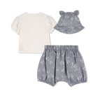 T-shirt, bucket hat en bretels set KENZO KIDS 
                    GIRL