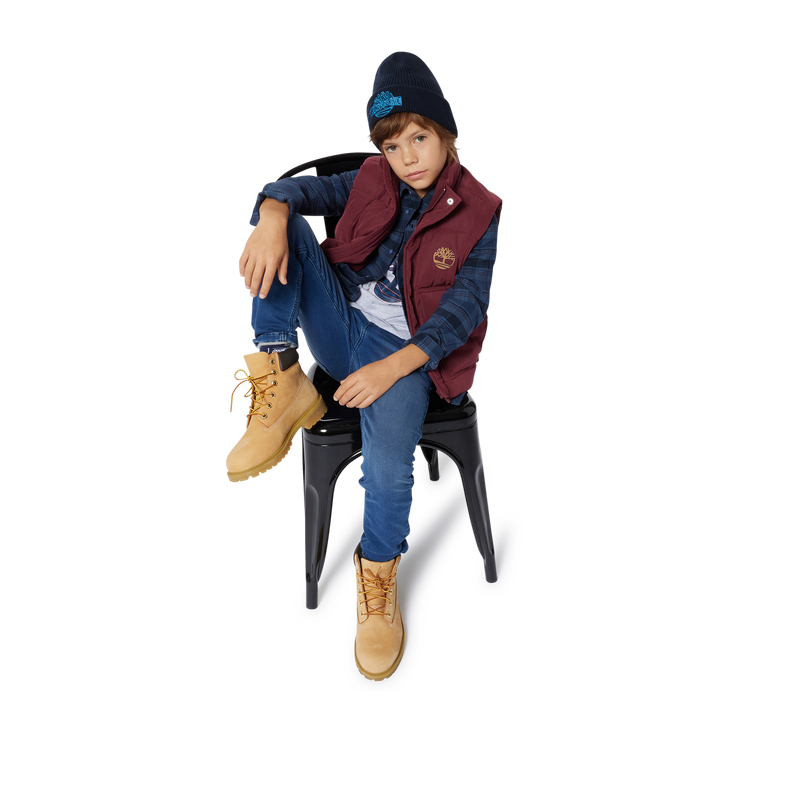 Katoenen overhemd met ruiten TIMBERLAND 
                        BOY