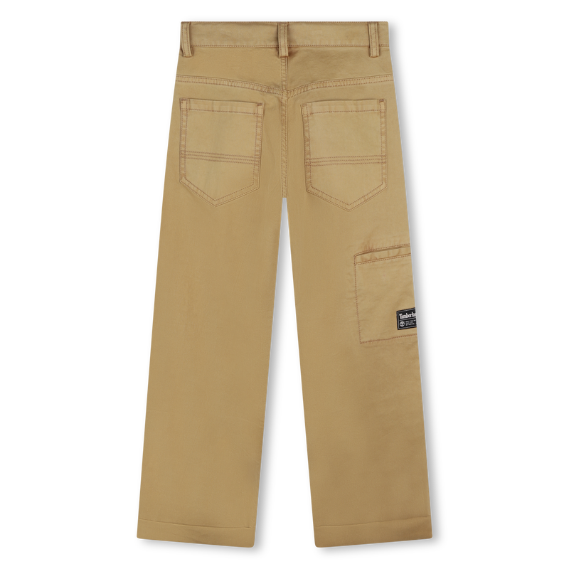 Broek met zakken van twill TIMBERLAND 
                        JONGEN