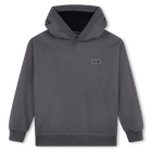 Katoenen sweater met capuchon, ANTRACIET, hi-res