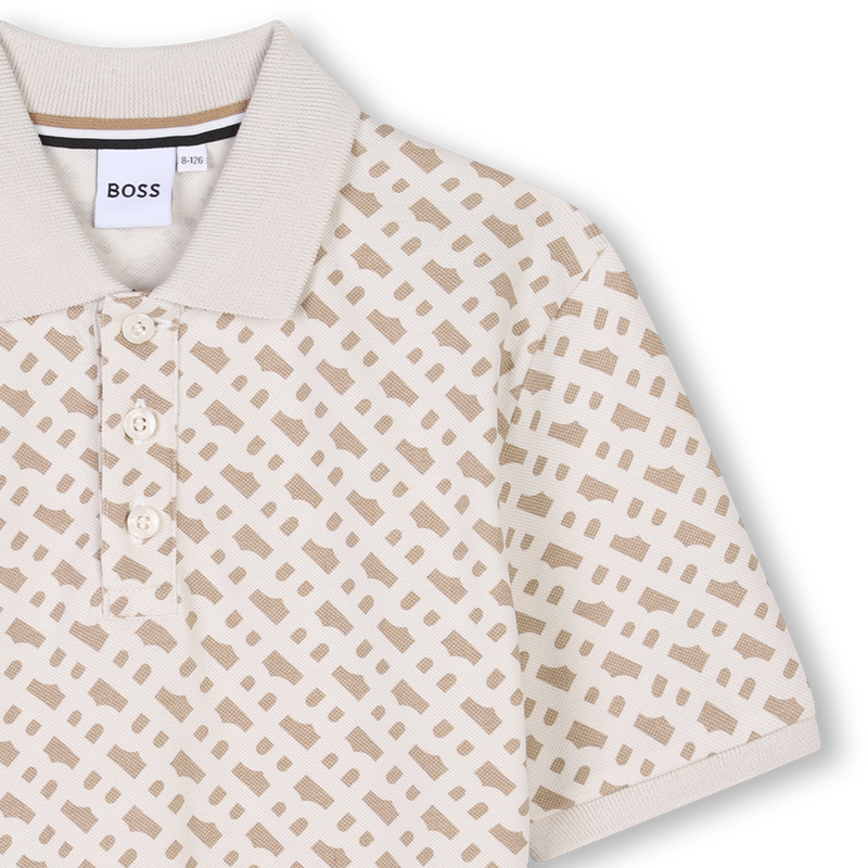 Polo met rechte snit en print BOSS 
                        BOY