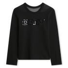T-shirt met lange mouwen, ZWART, hi-res