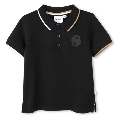 Katoenen polo met streepjes BOSS BOY
