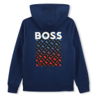 SWEATER MET KAP BOSS 
                    JONGEN