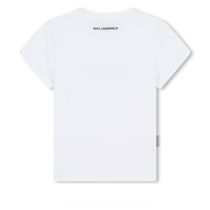 T-shirt met brillenprint KARL LAGERFELD KIDS 
                        GIRL