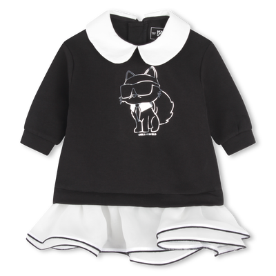 Jurk met tutu en lage taille KARL LAGERFELD KIDS GIRL
