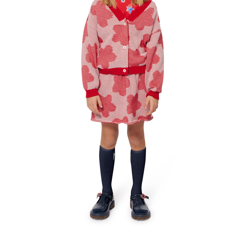 Geknoopt vestje met bloemen KENZO KIDS 
                        GIRL