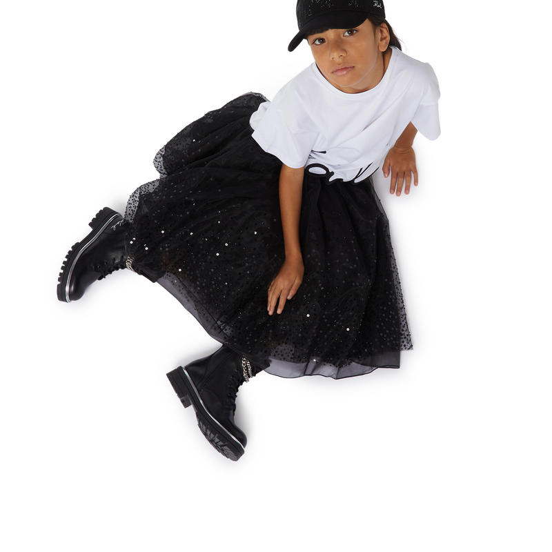 T-shirt met geborduurd logo KARL LAGERFELD KIDS 
                        GIRL