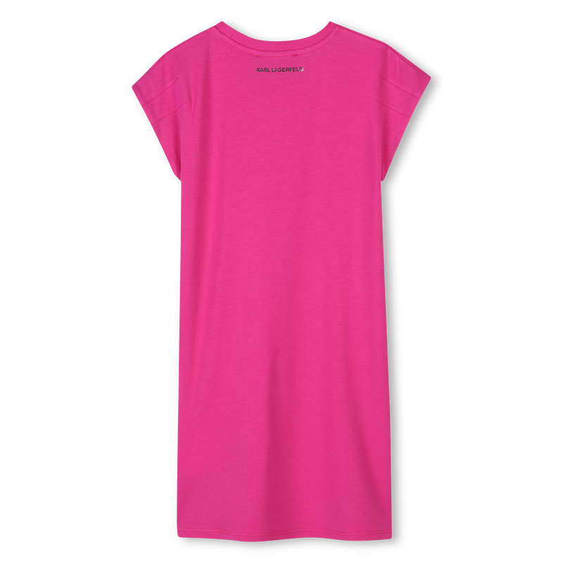 Hippe jurk met korte mouwen KARL LAGERFELD KIDS 
                        GIRL