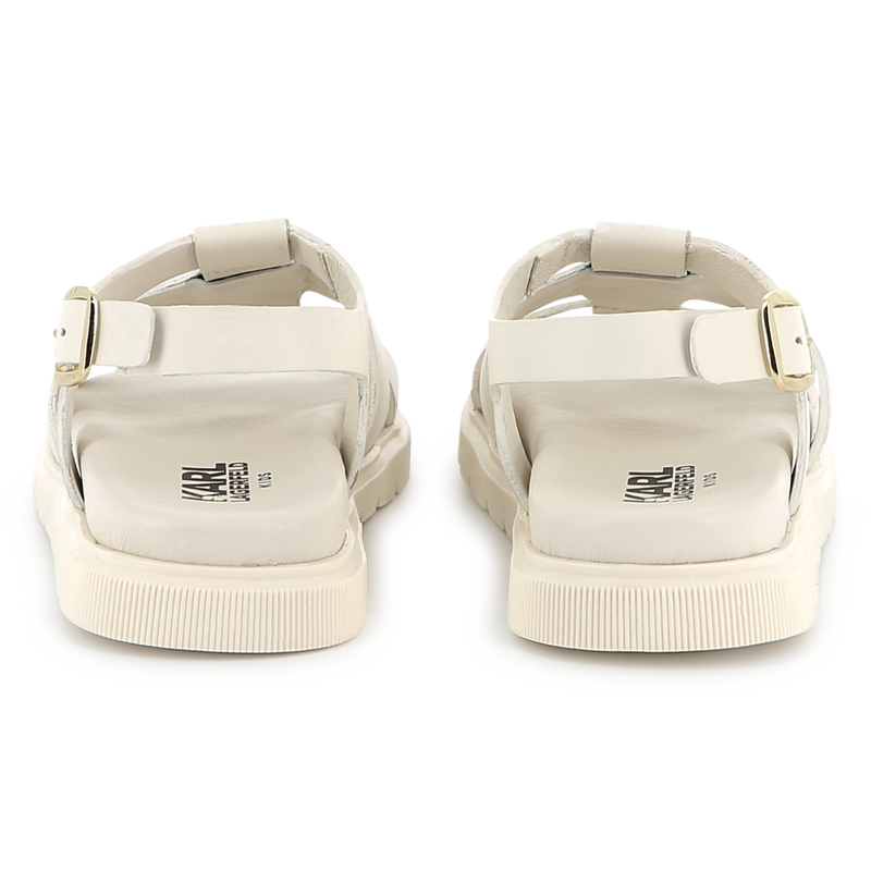 Leren sandalen met gesp KARL LAGERFELD KIDS 
                        GIRL